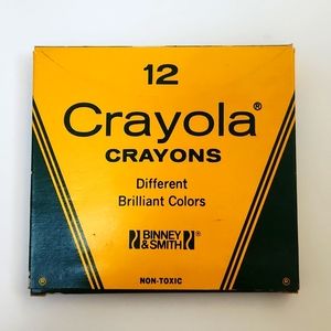 Retired Color Vintage Crayola Binney & Smith Crayons Orange-red
